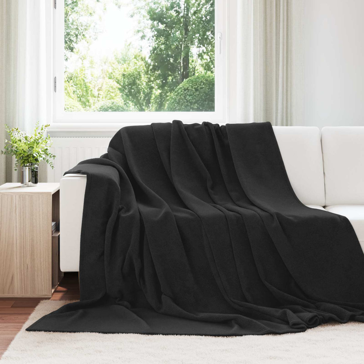 vidaXL plaid Beige 130 x 150 cm 0.5 kg Fleece