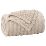 vidaXL Dekentje Beige 150 x 130 cm 0.45 kg Fleece