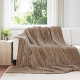 vidaXL Dekentje Beige 150 x 130 cm 0.45 kg Fleece