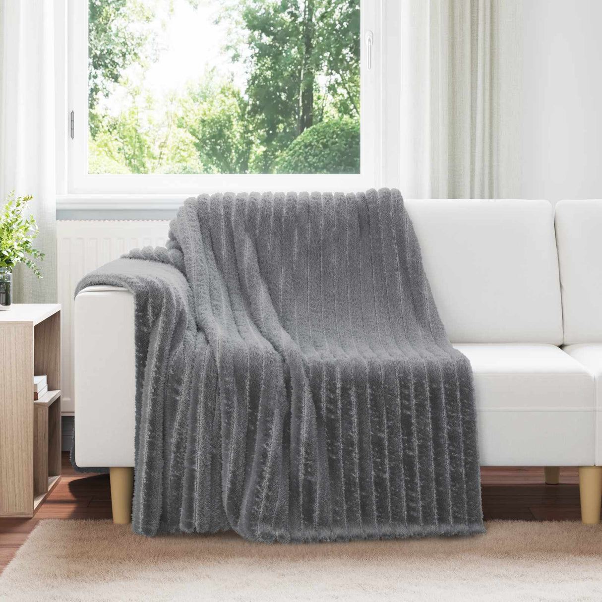 vidaXL Dekentje Beige 150 x 130 cm 0.45 kg Fleece