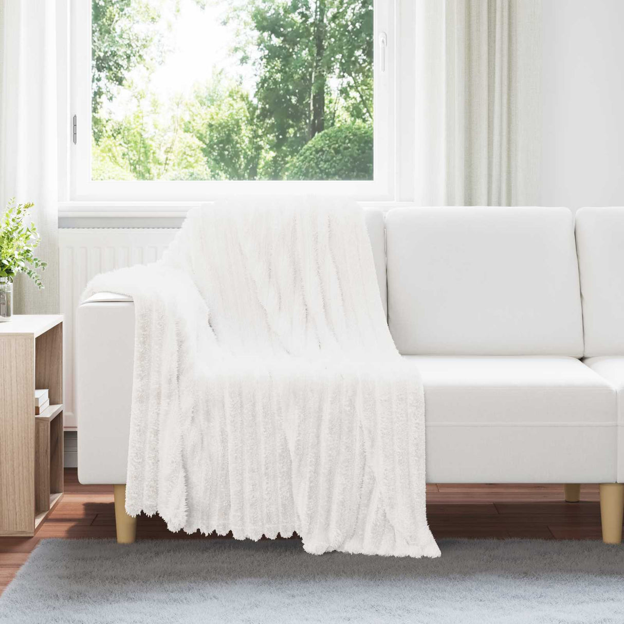 vidaXL Dekentje Beige 150 x 130 cm 0.45 kg Fleece