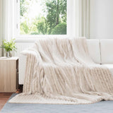 vidaXL Dekentje Beige 150 x 130 cm 0.45 kg Fleece