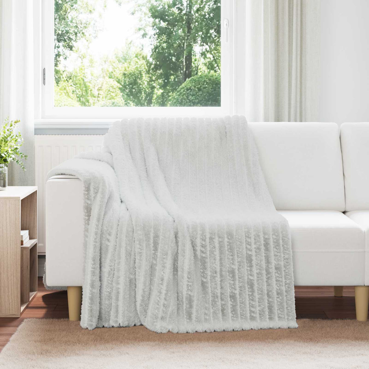 vidaXL Dekentje Beige 150 x 130 cm 0.45 kg Fleece