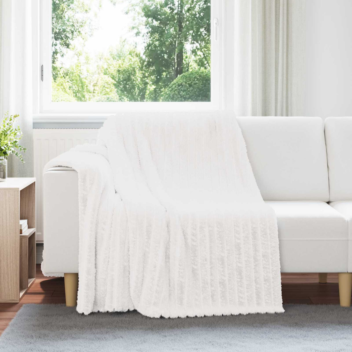 vidaXL Dekentje Beige 150 x 130 cm 0.45 kg Fleece