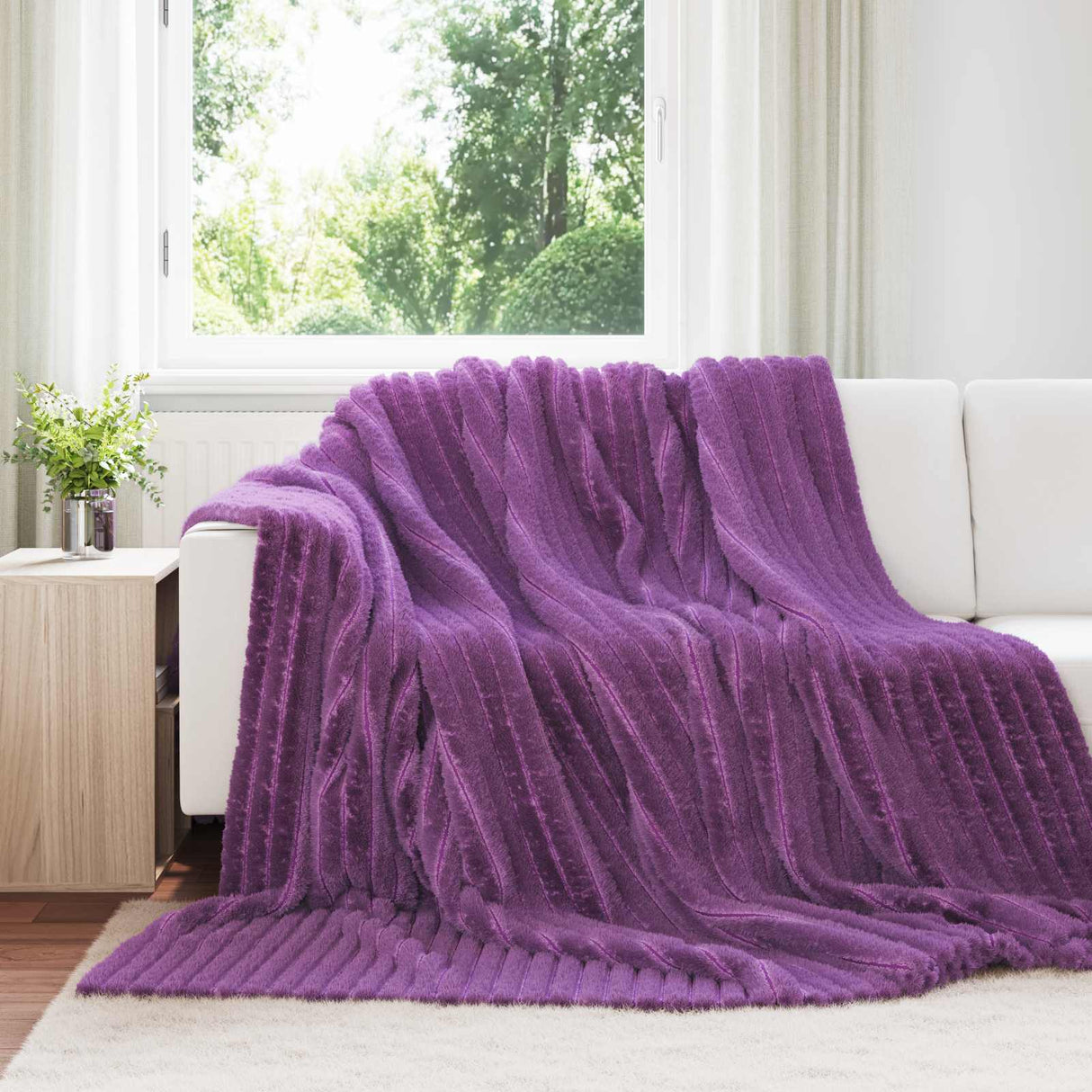 vidaXL Dekentje Beige 150 x 130 cm 0.45 kg Fleece