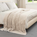 vidaXL plaid Beige 130 x 150 cm 1 kg Fleece