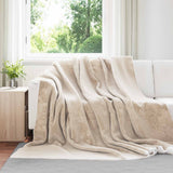 vidaXL plaid Beige 130 x 150 cm 1 kg Fleece