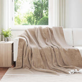 vidaXL plaid Beige 130 x 150 cm 1 kg Fleece