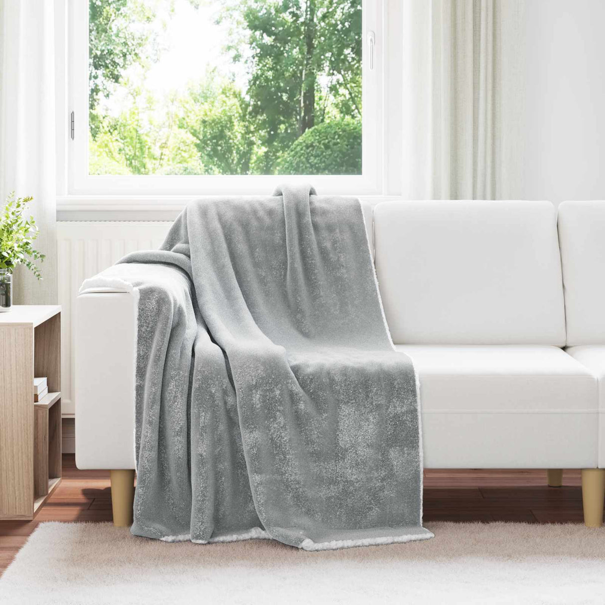 vidaXL plaid Beige 130 x 150 cm 1 kg Fleece
