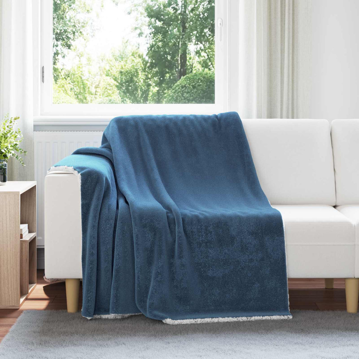 vidaXL plaid Beige 130 x 150 cm 1 kg Fleece