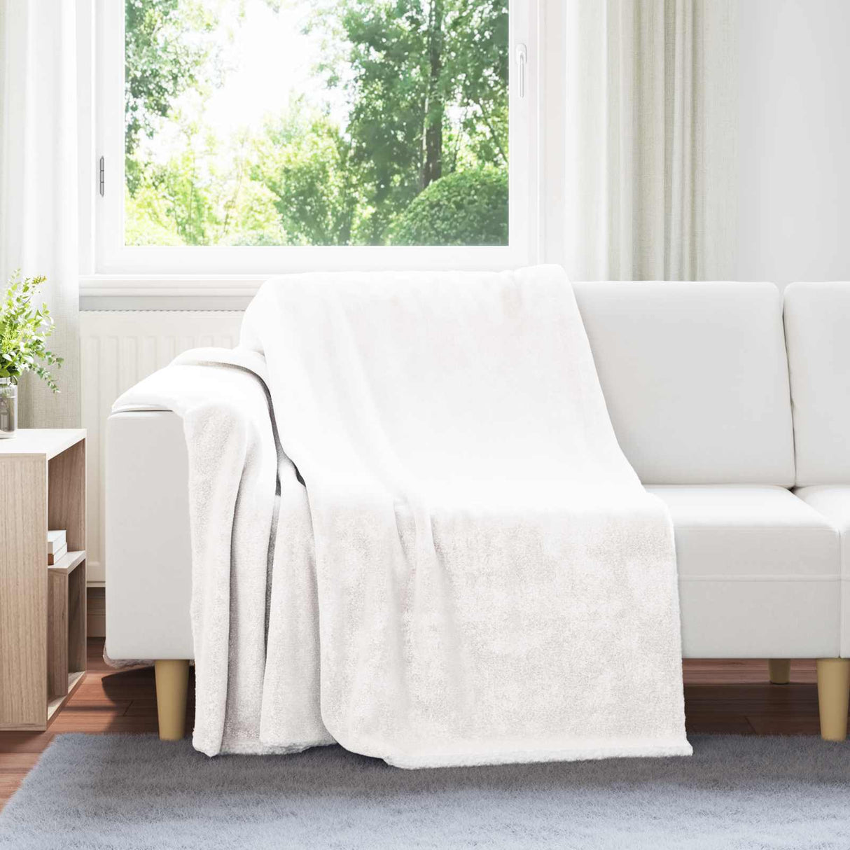 vidaXL plaid Beige 130 x 150 cm 1 kg Fleece