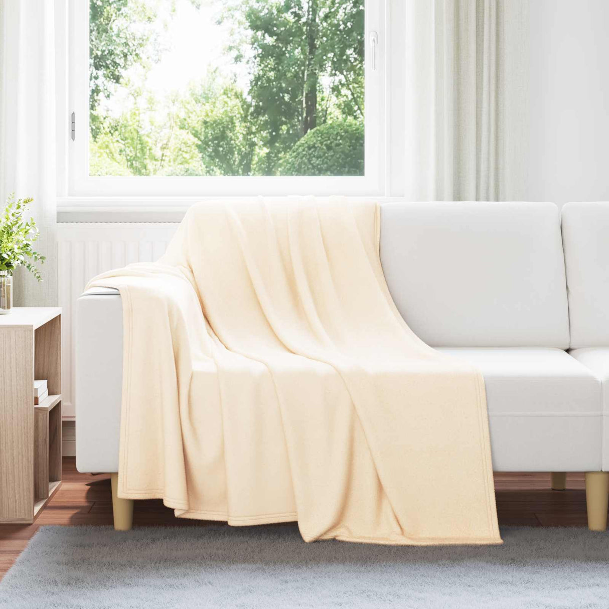 vidaXL throw Beige 170 x 130 cm 0.33 kg Fleece