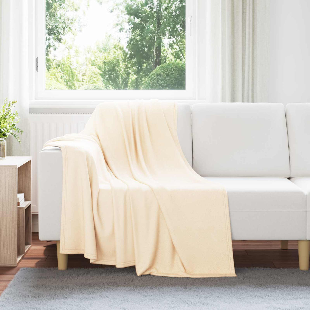 vidaXL throw Beige 170 x 130 cm 0.33 kg Fleece