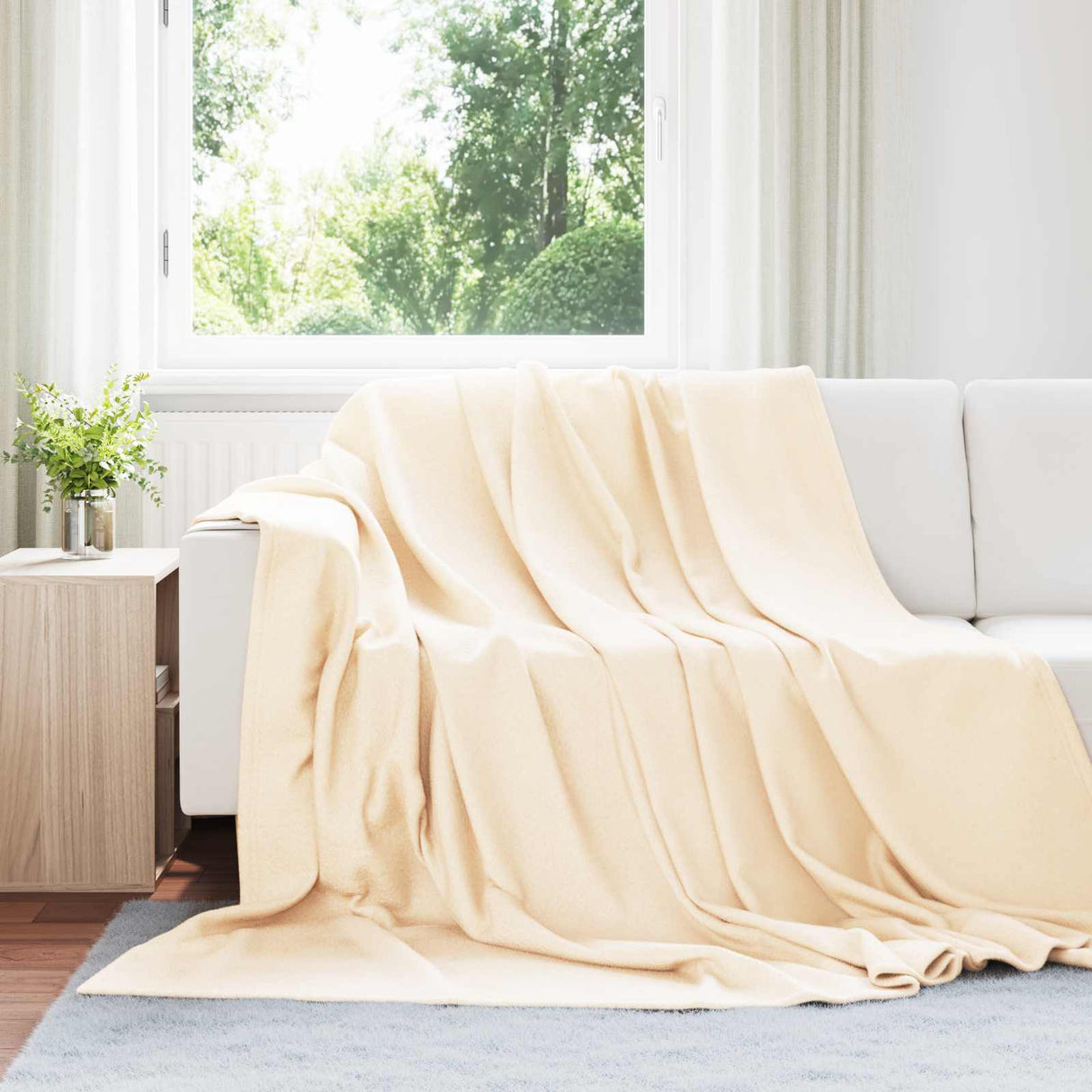 vidaXL throw Beige 170 x 130 cm 0.33 kg Fleece