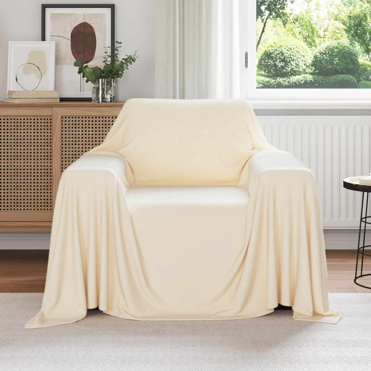 vidaXL plaid Crèmekleurig 210 x 140 cm 0.41 kg Fleece