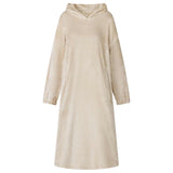 vidaXL Deken hoodie Beige S Flanel