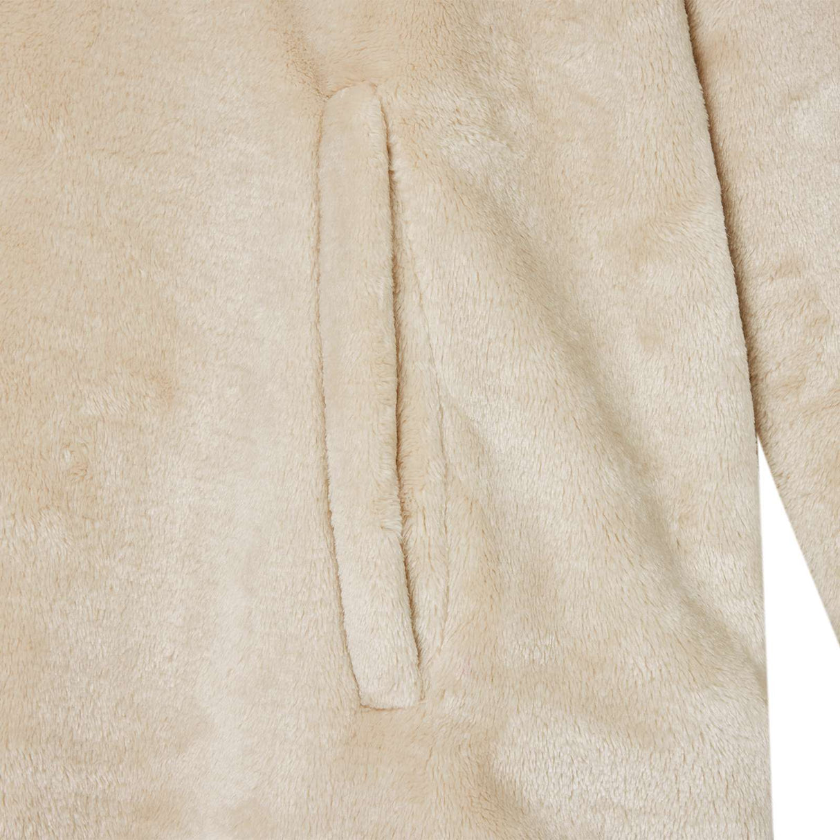 vidaXL Deken hoodie Beige S Flanel