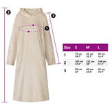 vidaXL Deken hoodie Beige S Flanel