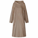 vidaXL Deken hoodie Beige S Flanel