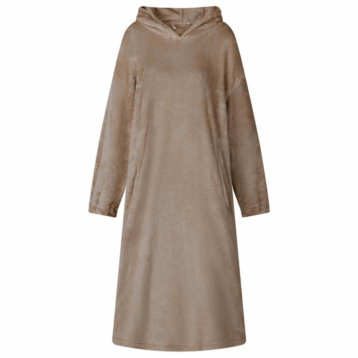 vidaXL Deken hoodie Beige S Flanel
