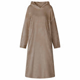 vidaXL Deken hoodie Beige S Flanel
