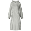 vidaXL Deken hoodie Beige S Flanel
