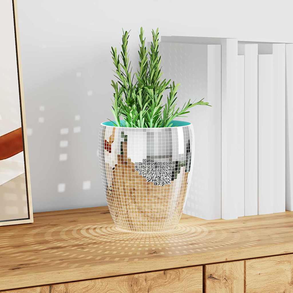 vidaXL Spiegel Mozaïek Tegel Geometrisch 3 pcs Argent 100 x 4 cm Verre