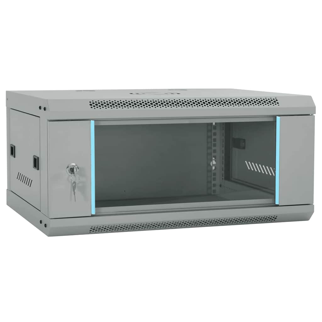 vidaXL Netwerkkast voor aan de muur 4U 19" IP20 600x450x285 mm