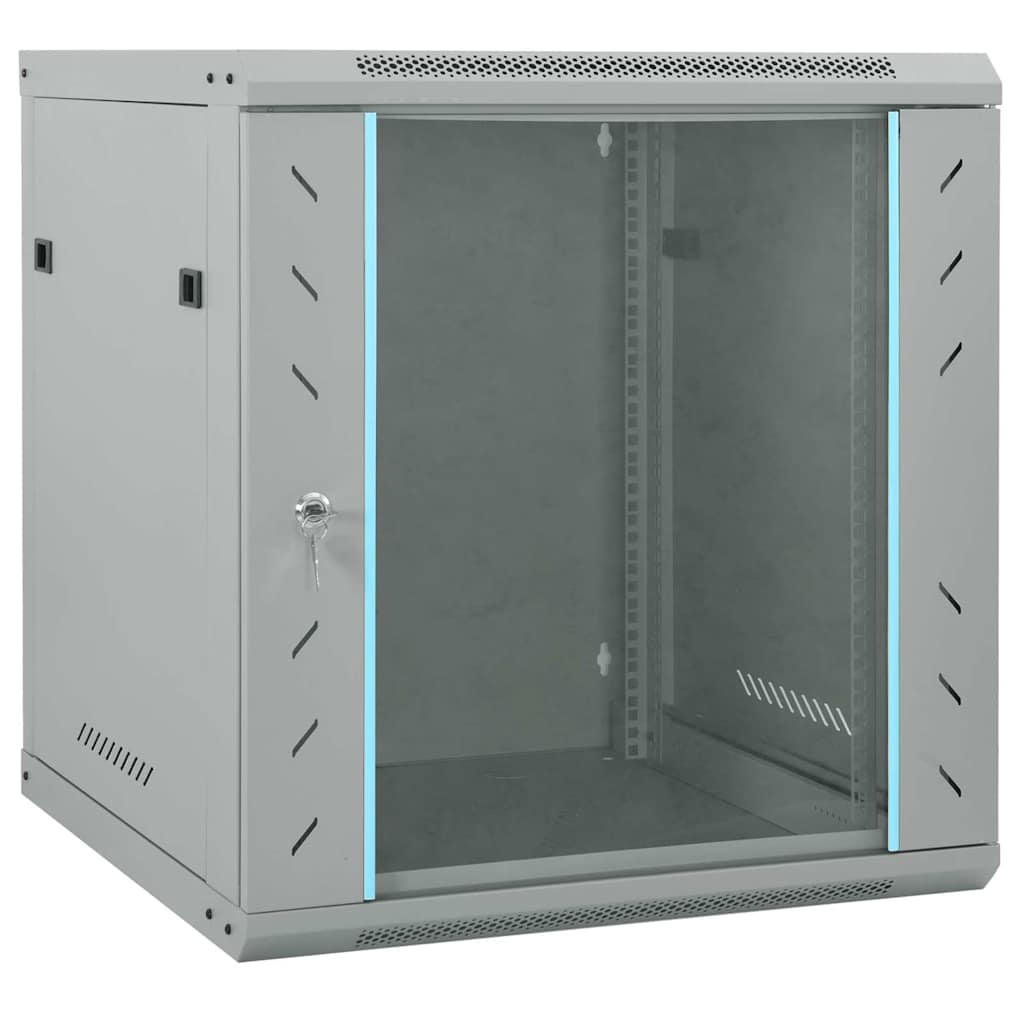 vidaXL Netwerkkast voor aan de muur 4U 19" IP20 600x450x285 mm