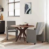 vidaXL Eetkamerstoelen met wielen 2 pcs Lichtgrijs 57 x 66 x 94 cm