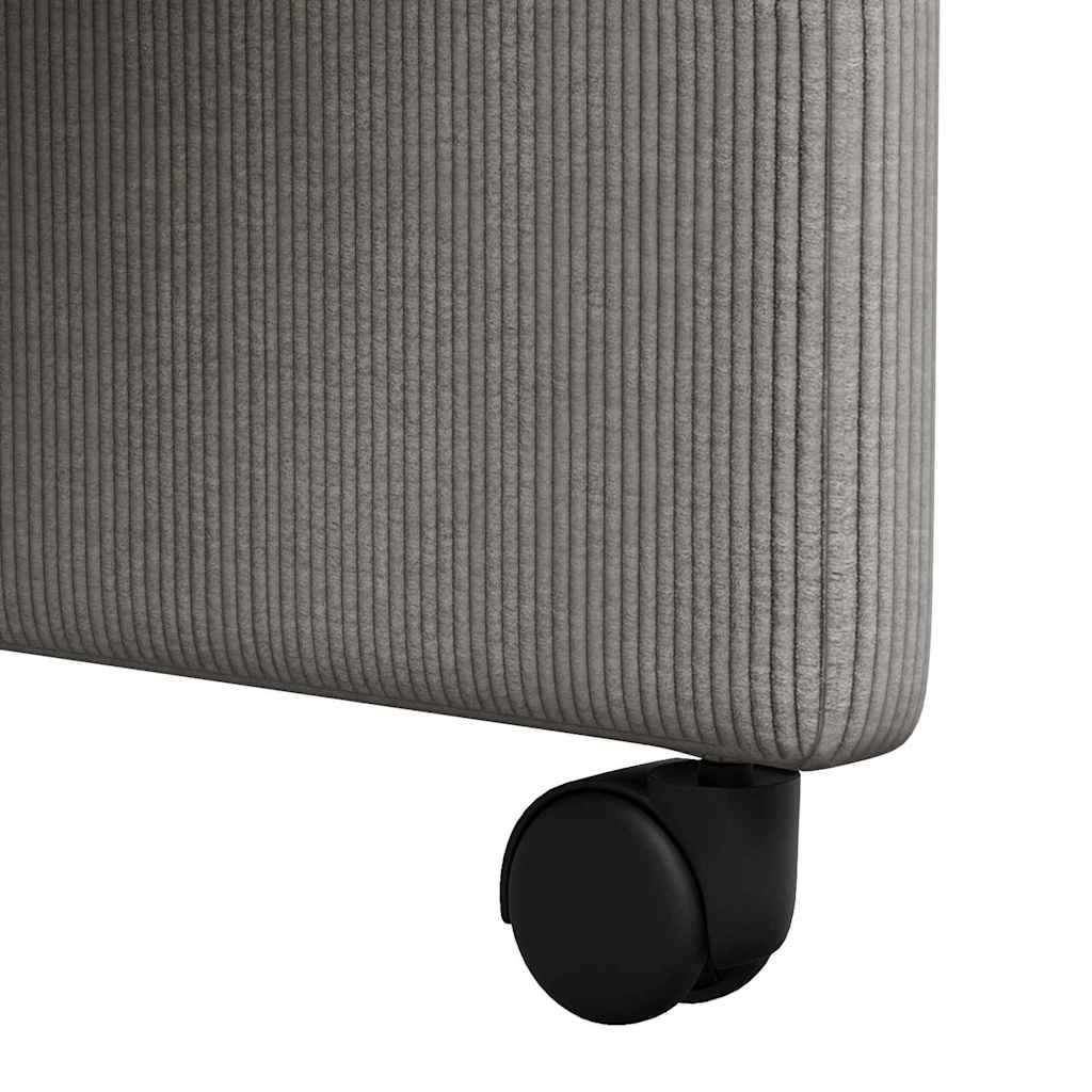 vidaXL Eetkamerstoelen met wielen 2 pcs Lichtgrijs 57 x 66 x 94 cm