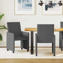 vidaXL Eetkamerstoelen met wielen 2 pcs Lichtgrijs 57 x 66 x 94 cm