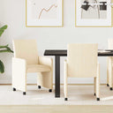 vidaXL Eetkamerstoelen met wielen 2 pcs Lichtgrijs 57 x 66 x 94 cm