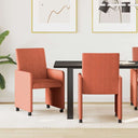 vidaXL Eetkamerstoelen met wielen 2 pcs Lichtgrijs 57 x 66 x 94 cm