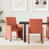 vidaXL Eetkamerstoelen met wielen 2 pcs Lichtgrijs 57 x 66 x 94 cm
