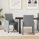 vidaXL Dining Chairs with Wheels 2 pcs Light Grey 57 x 66 x 94 cm
