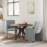 vidaXL Dining Chairs with Wheels 2 pcs Light Grey 57 x 66 x 94 cm