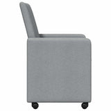 vidaXL Dining Chairs with Wheels 2 pcs Light Grey 57 x 66 x 94 cm