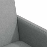 vidaXL Dining Chairs with Wheels 2 pcs Light Grey 57 x 66 x 94 cm