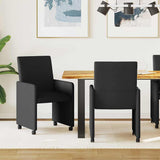 vidaXL Dining Chairs with Wheels 2 pcs Light Grey 57 x 66 x 94 cm