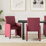 vidaXL Dining Chairs with Wheels 2 pcs Light Grey 57 x 66 x 94 cm