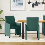 vidaXL Dining Chairs with Wheels 2 pcs Light Grey 57 x 66 x 94 cm