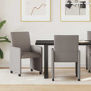 vidaXL Dining Chairs with Wheels 2 pcs Light Grey 57 x 66 x 94 cm