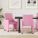 vidaXL Dining Chairs with Wheels 2 pcs Light Grey 57 x 66 x 94 cm