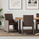 vidaXL Eetkamerstoelen met wielen 2 pcs Crème 57 x 66 x 94 cm
