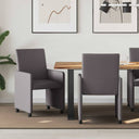 vidaXL Eetkamerstoelen met wielen 2 pcs Crème 57 x 66 x 94 cm