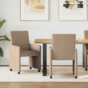 vidaXL Eetkamerstoelen met wielen 2 pcs Crème 57 x 66 x 94 cm