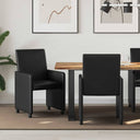 vidaXL Eetkamerstoelen met wielen 2 pcs Crème 57 x 66 x 94 cm