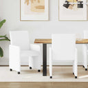 vidaXL Eetkamerstoelen met wielen 2 pcs Crème 57 x 66 x 94 cm