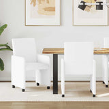 vidaXL Eetkamerstoelen met wielen 2 pcs Crème 57 x 66 x 94 cm